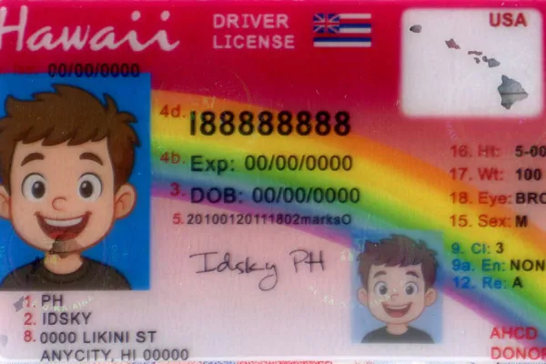 Buy Hawaii fake ID online - premium quality driver license for sale