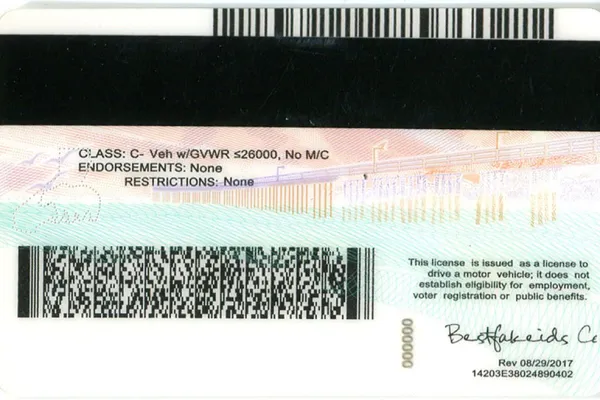 Buy California fake ID front view online