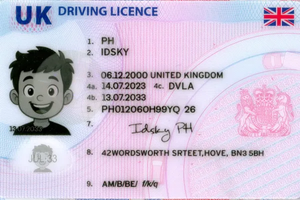 Buy United Kingdom (UK) fake ID online - premium quality driver license for sale