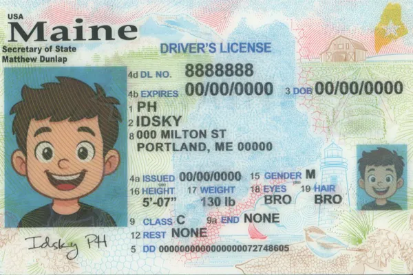 Buy Maine fake ID online - premium quality driver license for sale