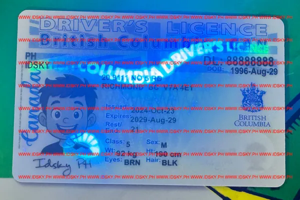 Order British Columbla (BC) fake ID - fast delivery and best price guaranteed